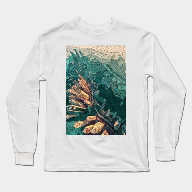 Skycraper Hatching Long Sleeve T-Shirt by Playful Creatives